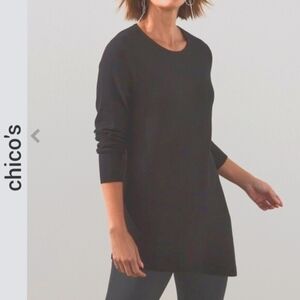 Chico's Dark Gray Long Sleeve Dress